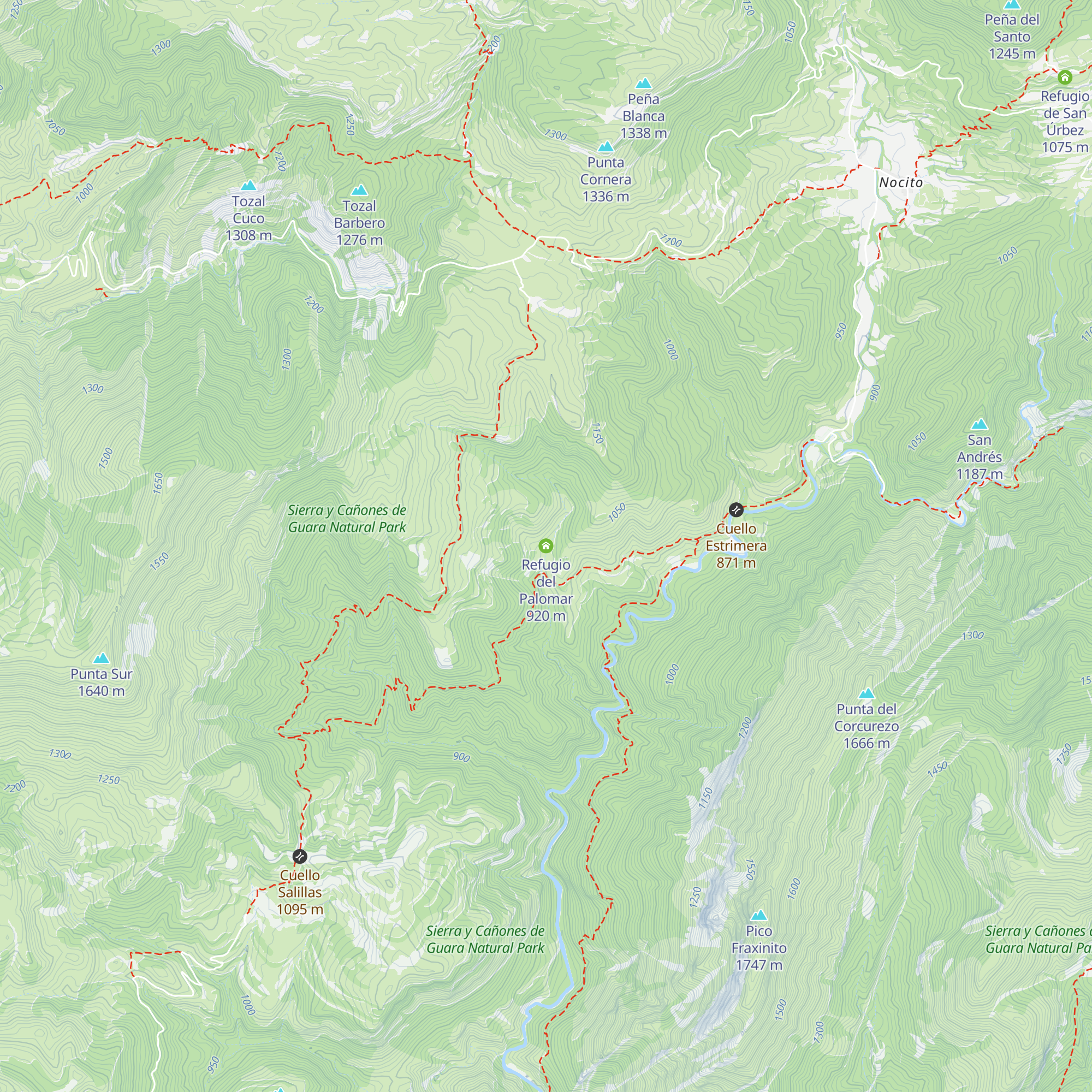 Refugio del Palomar map