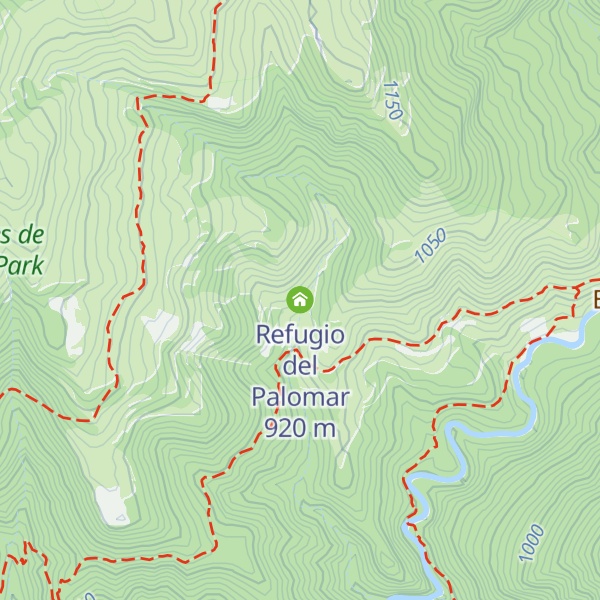 Map of Refugio del Palomar