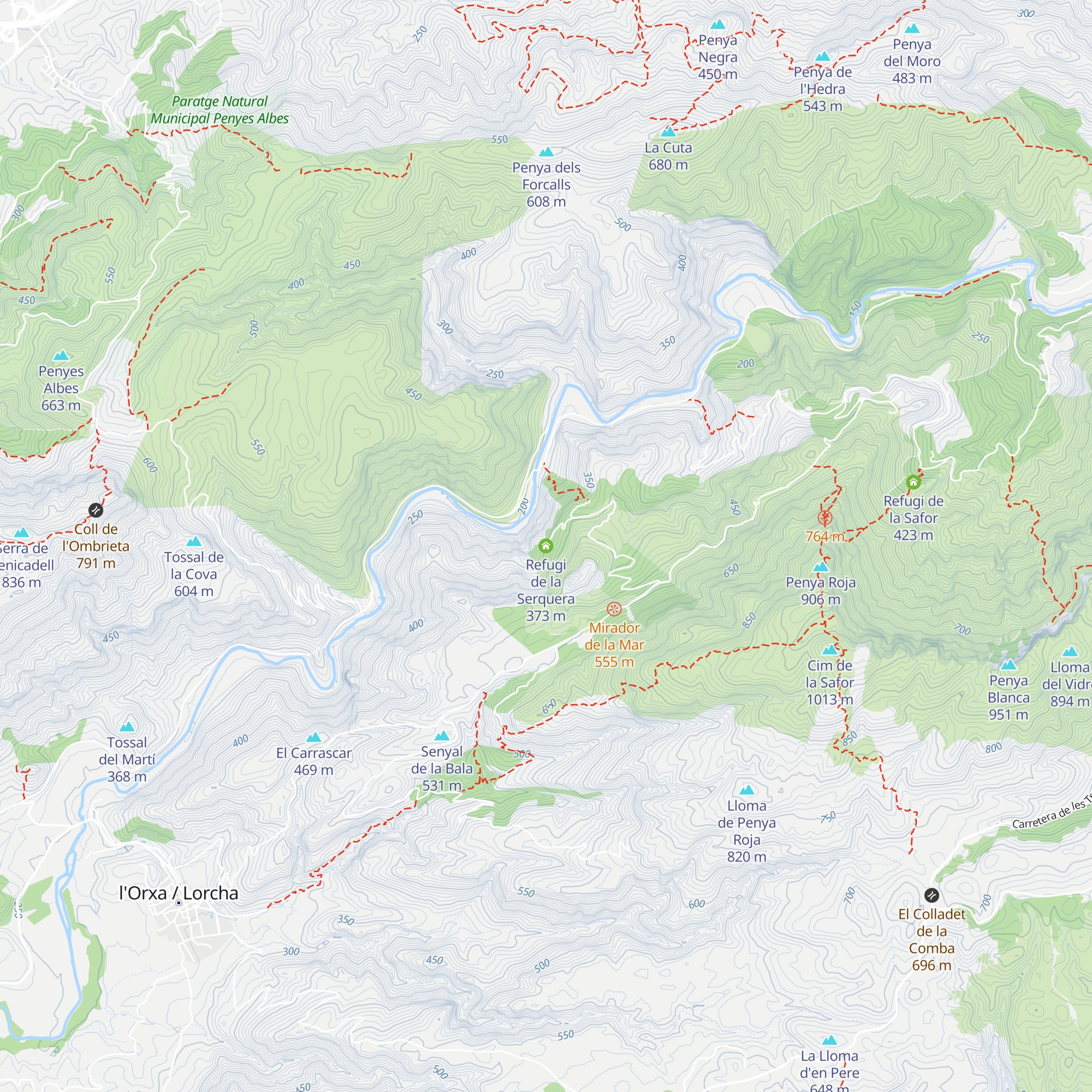Refugi de la Serquera map