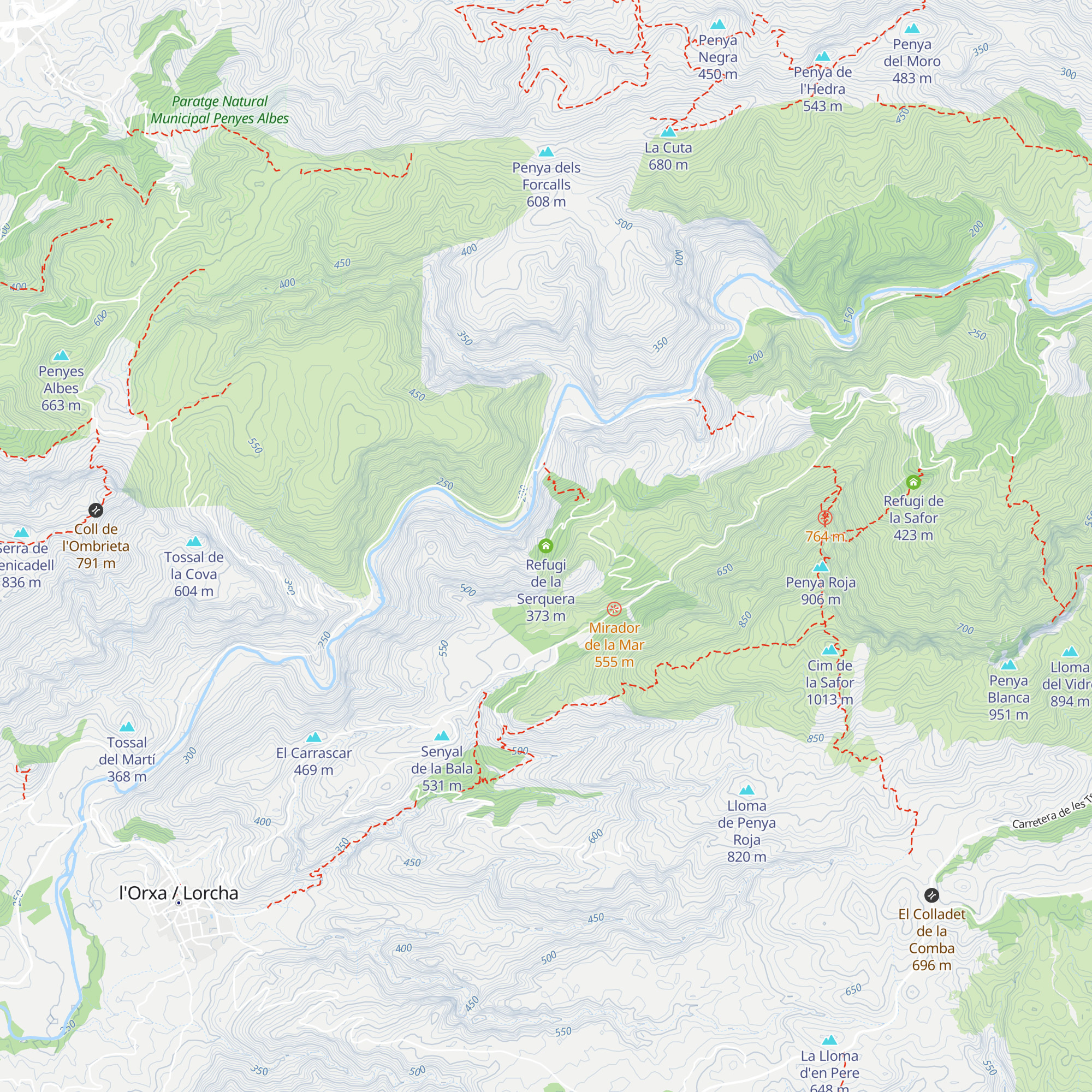 Refugi de la Serquera map