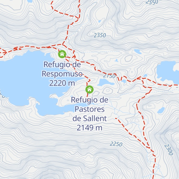 Map of Refugio de Pastores de Sallent