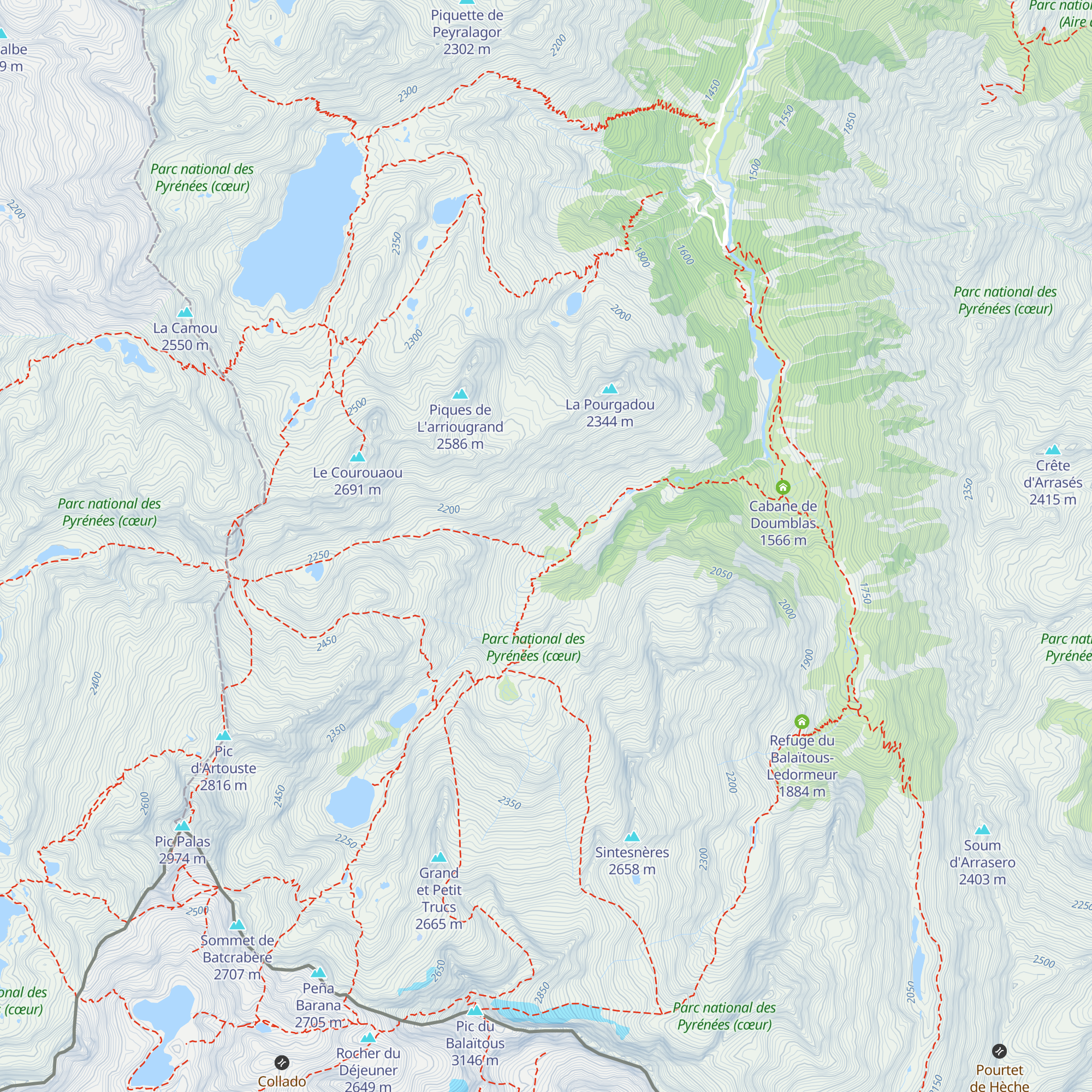 Toue de Larribet map