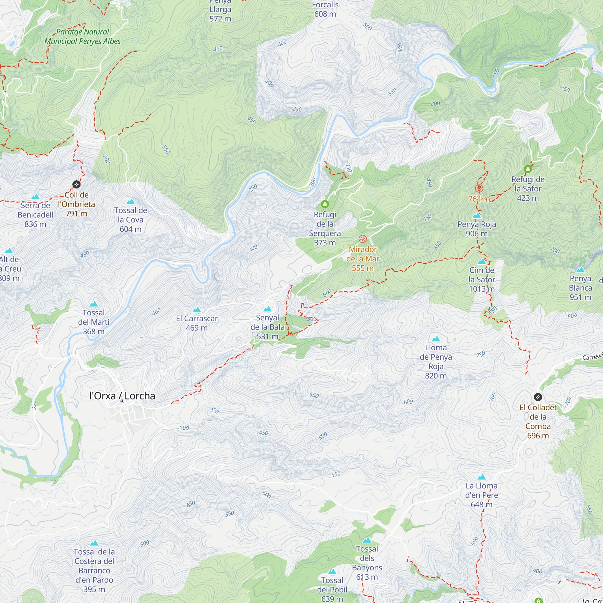 Refugi dels Olbis map