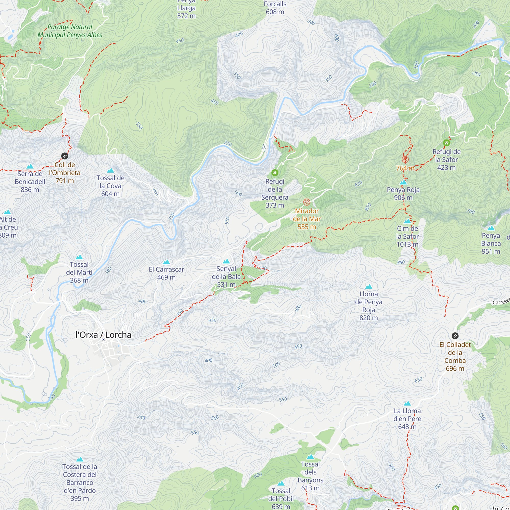 Refugi dels Olbis map