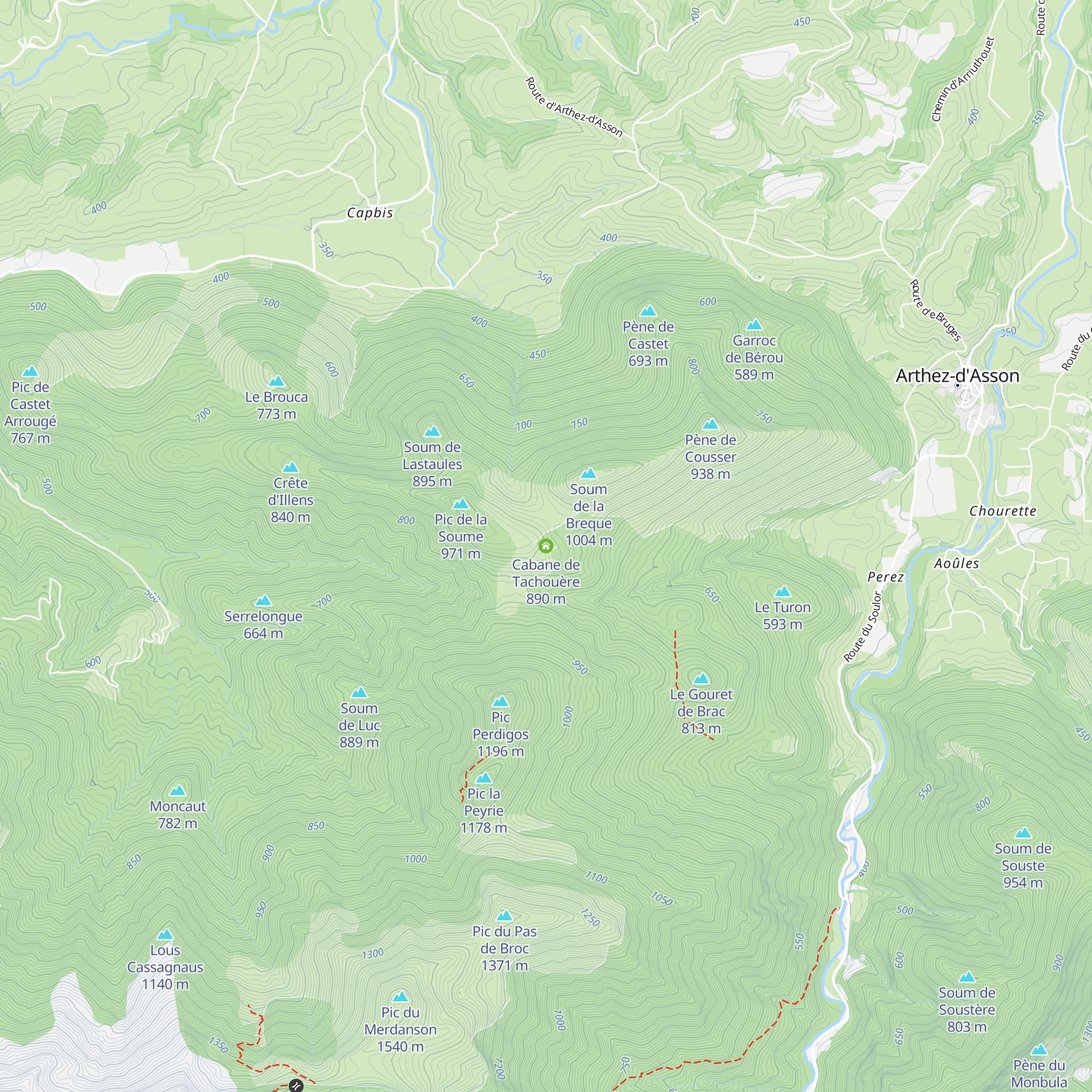 Cabane de Tachouère map