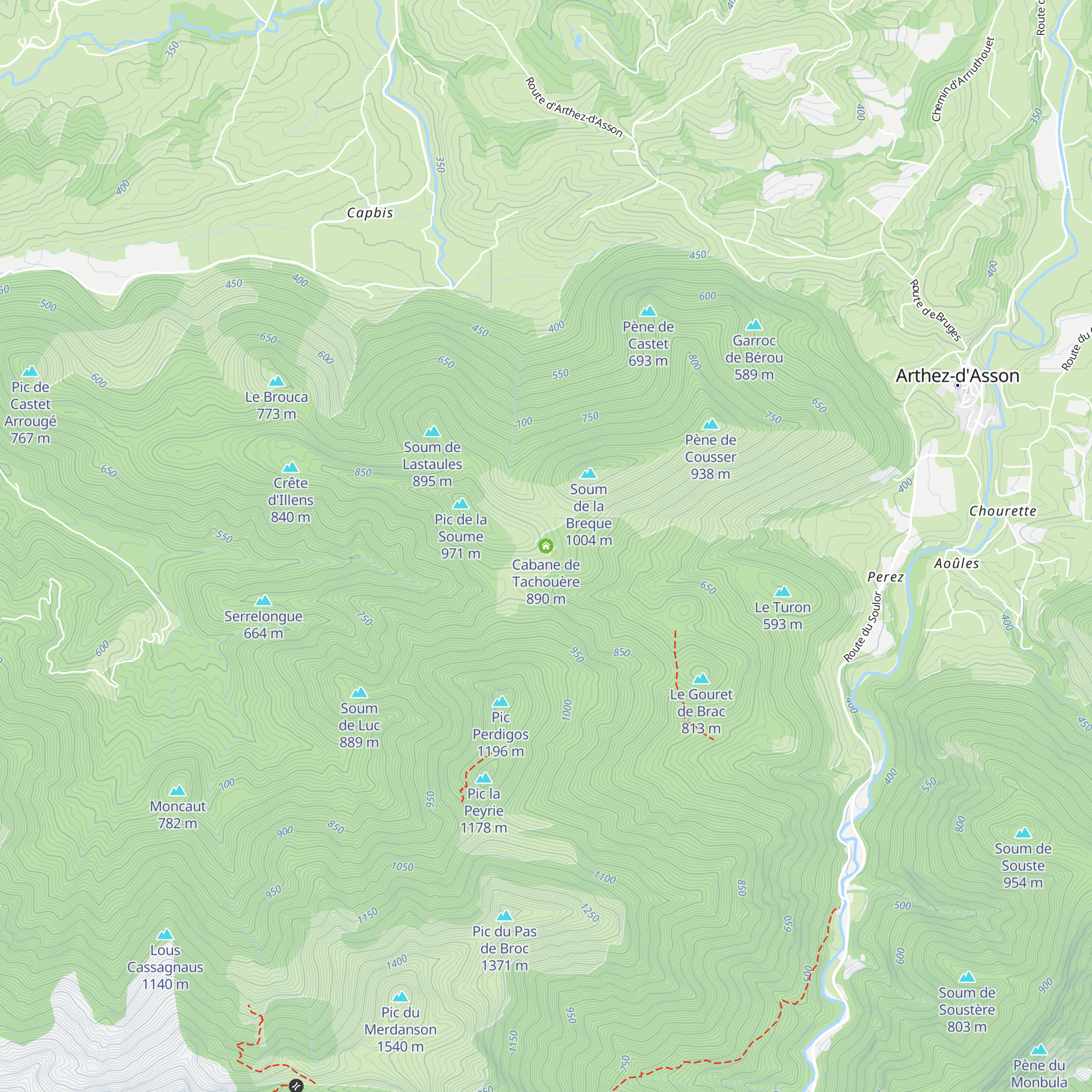Cabane de Tachouère map