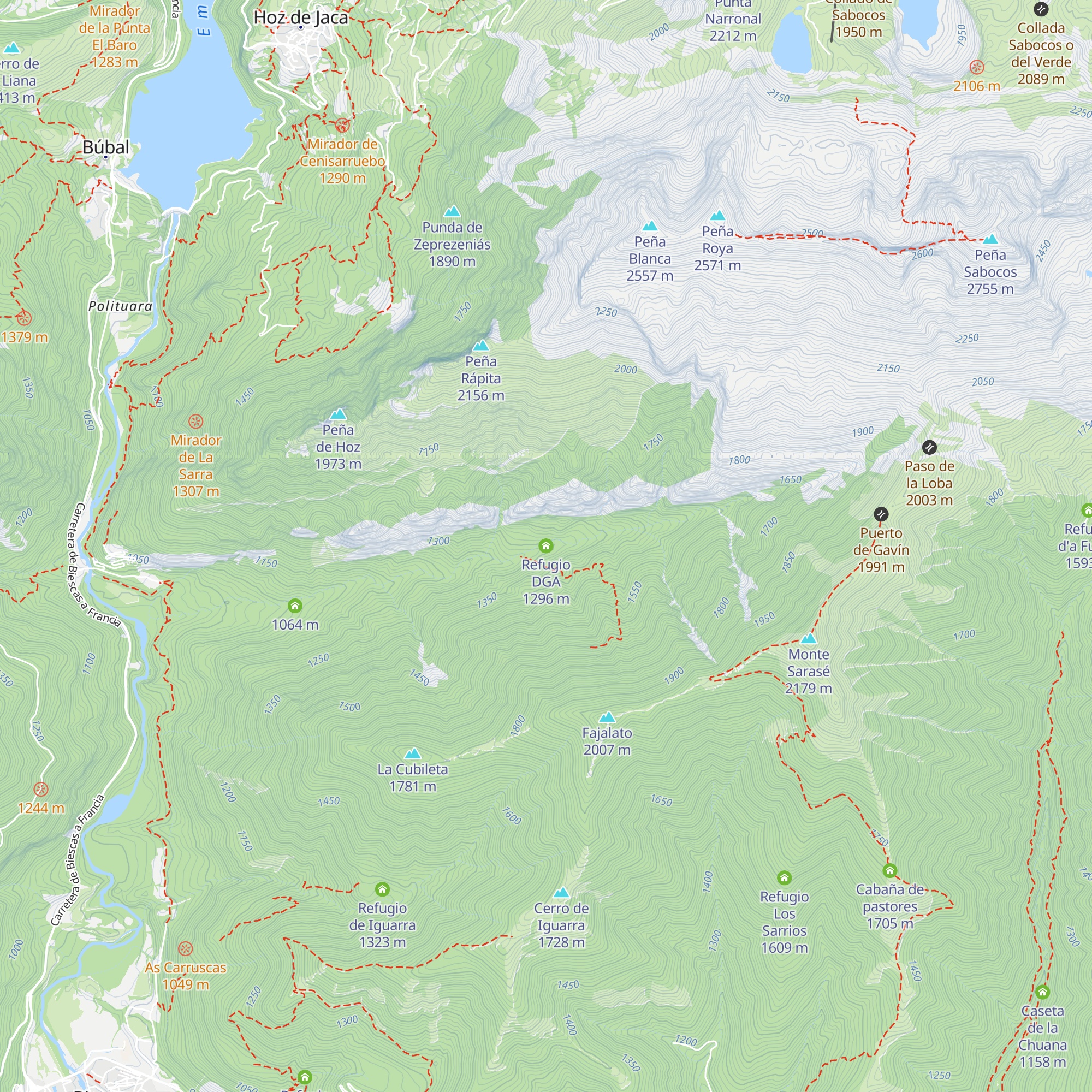 Refugio DGA map