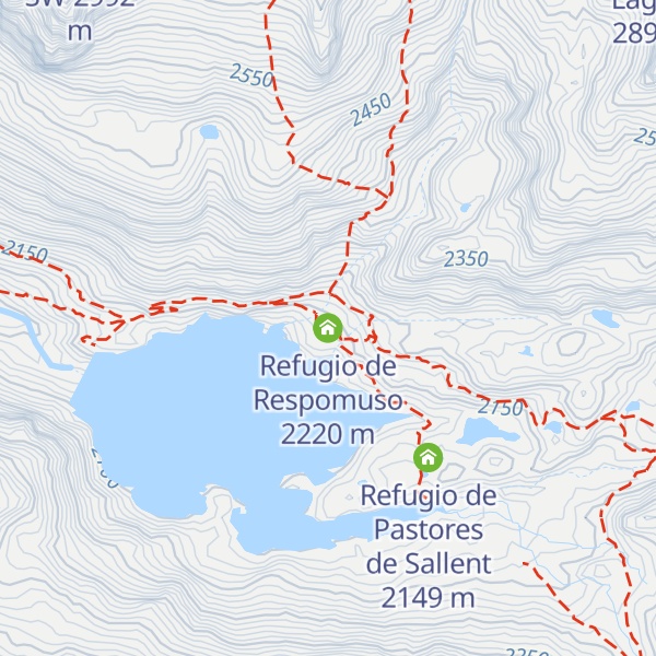 Map of Refugio de Respomuso