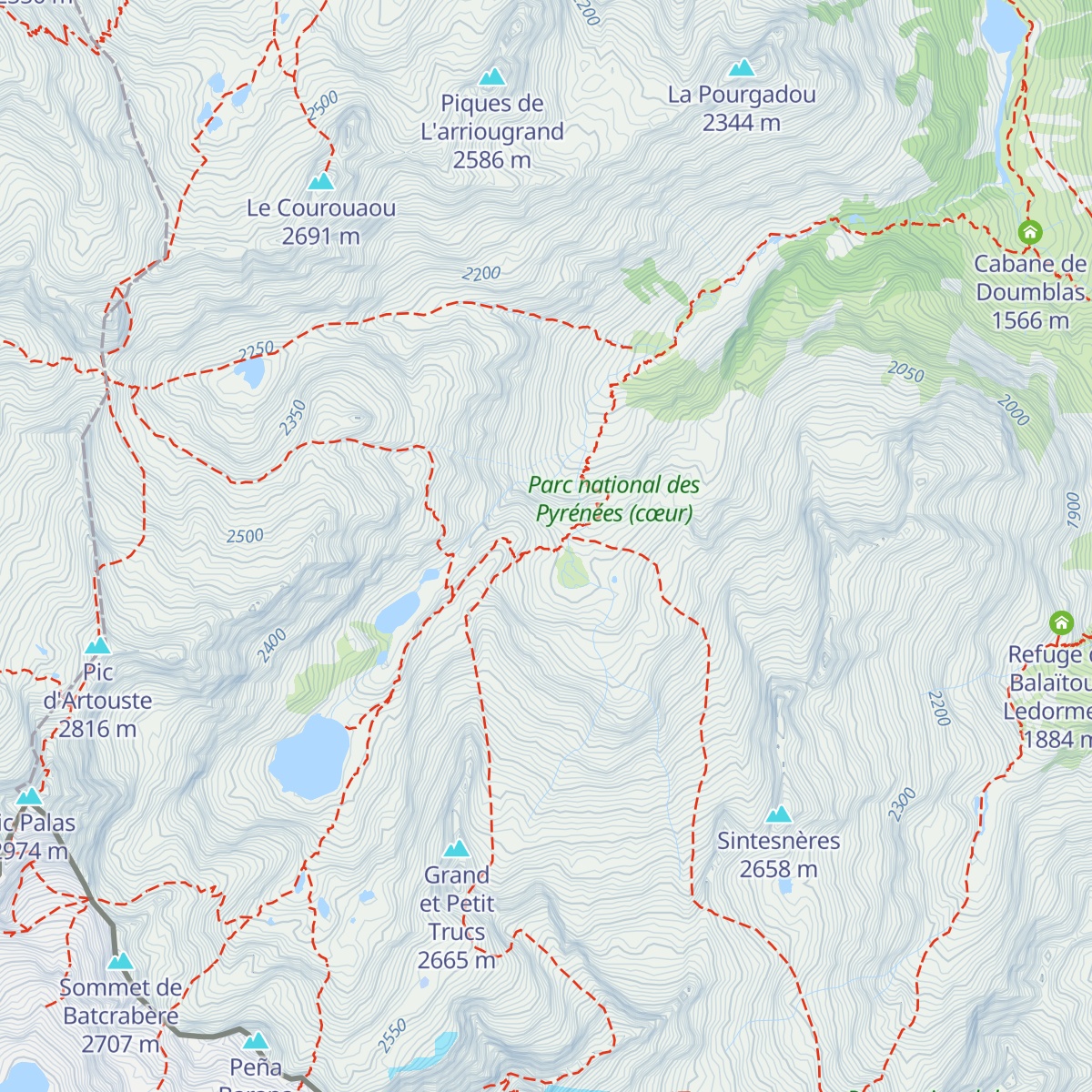 Refuge de Larribet map