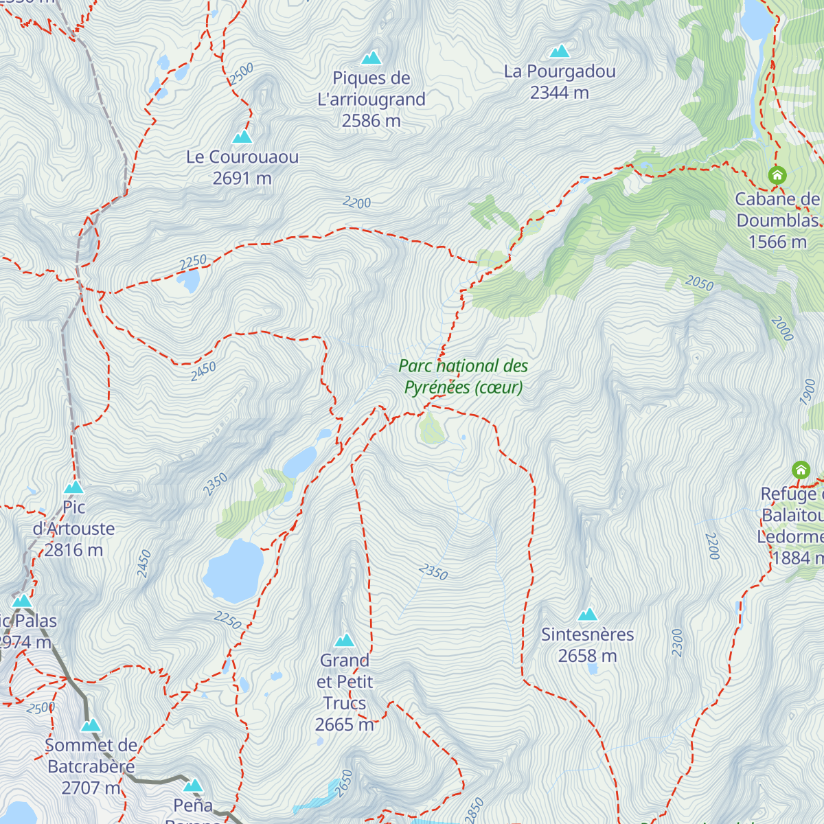 Refuge de Larribet map