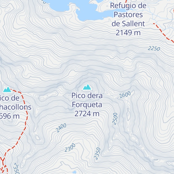 Map of Pico dera Forqueta