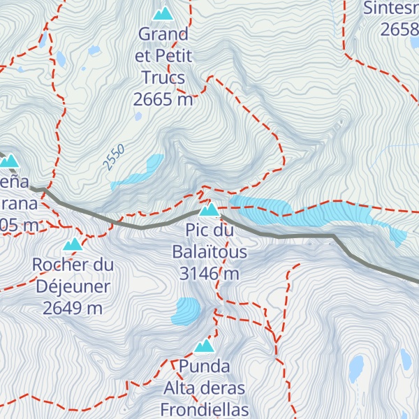 Map of Pic du Balaïtous