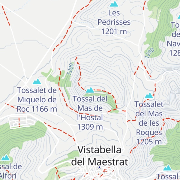 Map of Tossal del Mas de l'Hostal