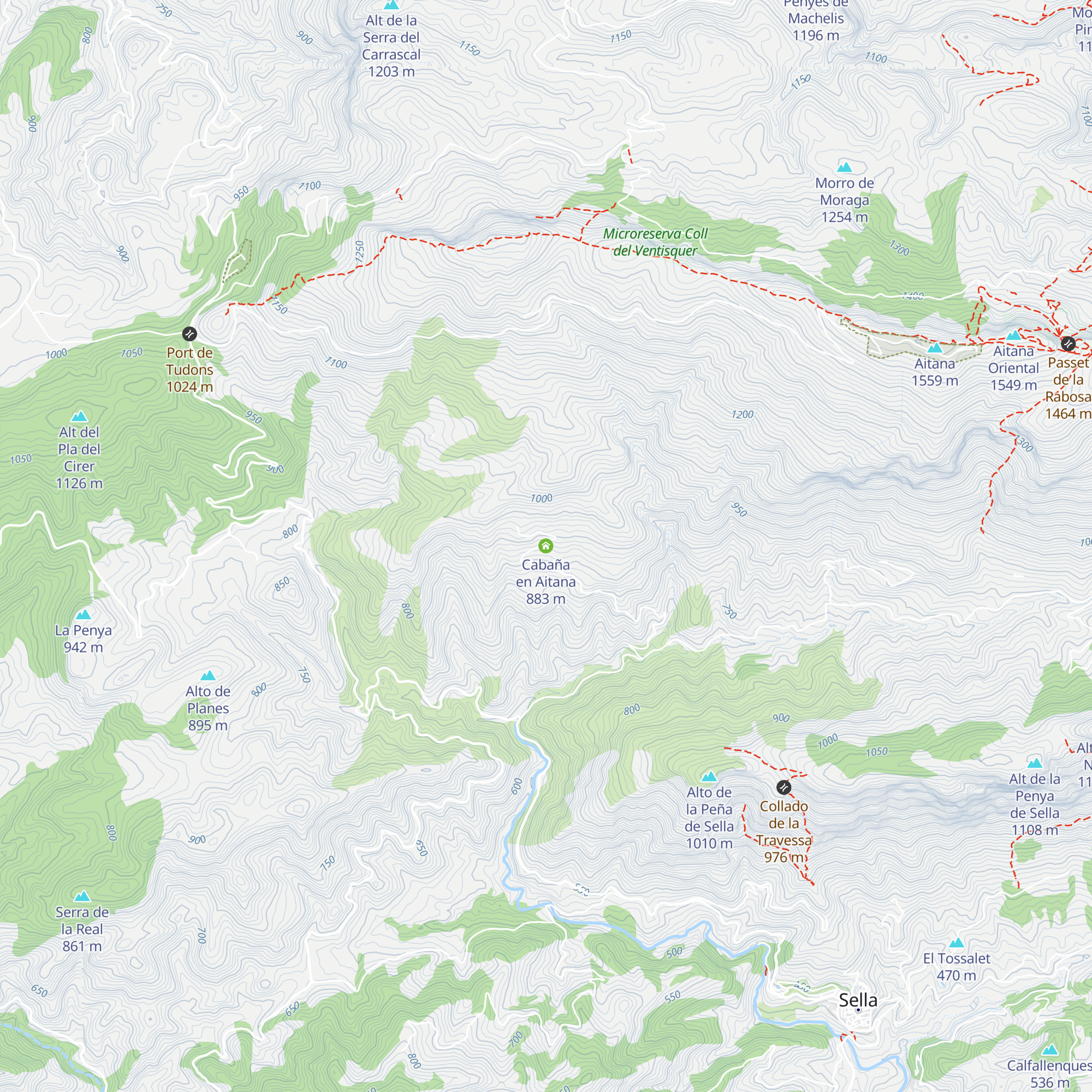 Cabaña en Aitana map