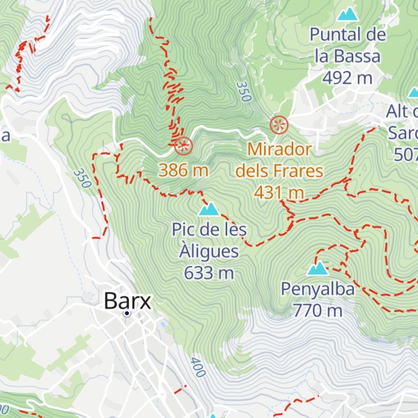 Map of Pic de les Àligues