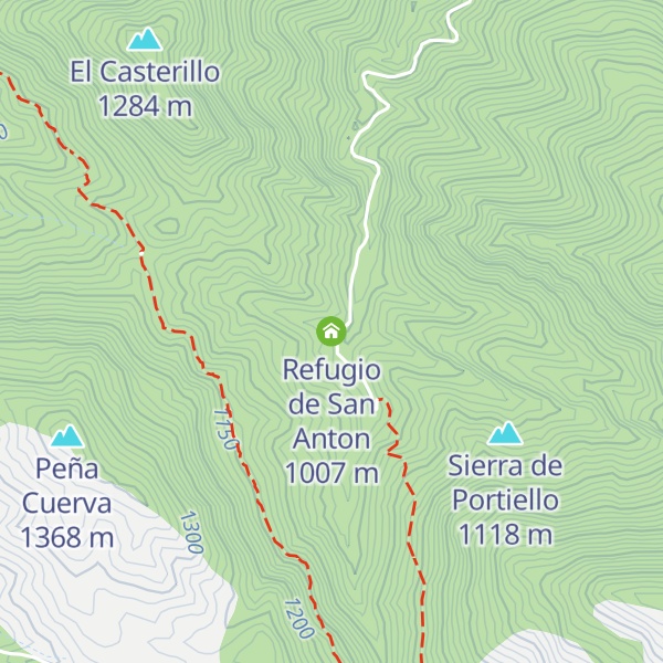 Map of Refugio de San Anton