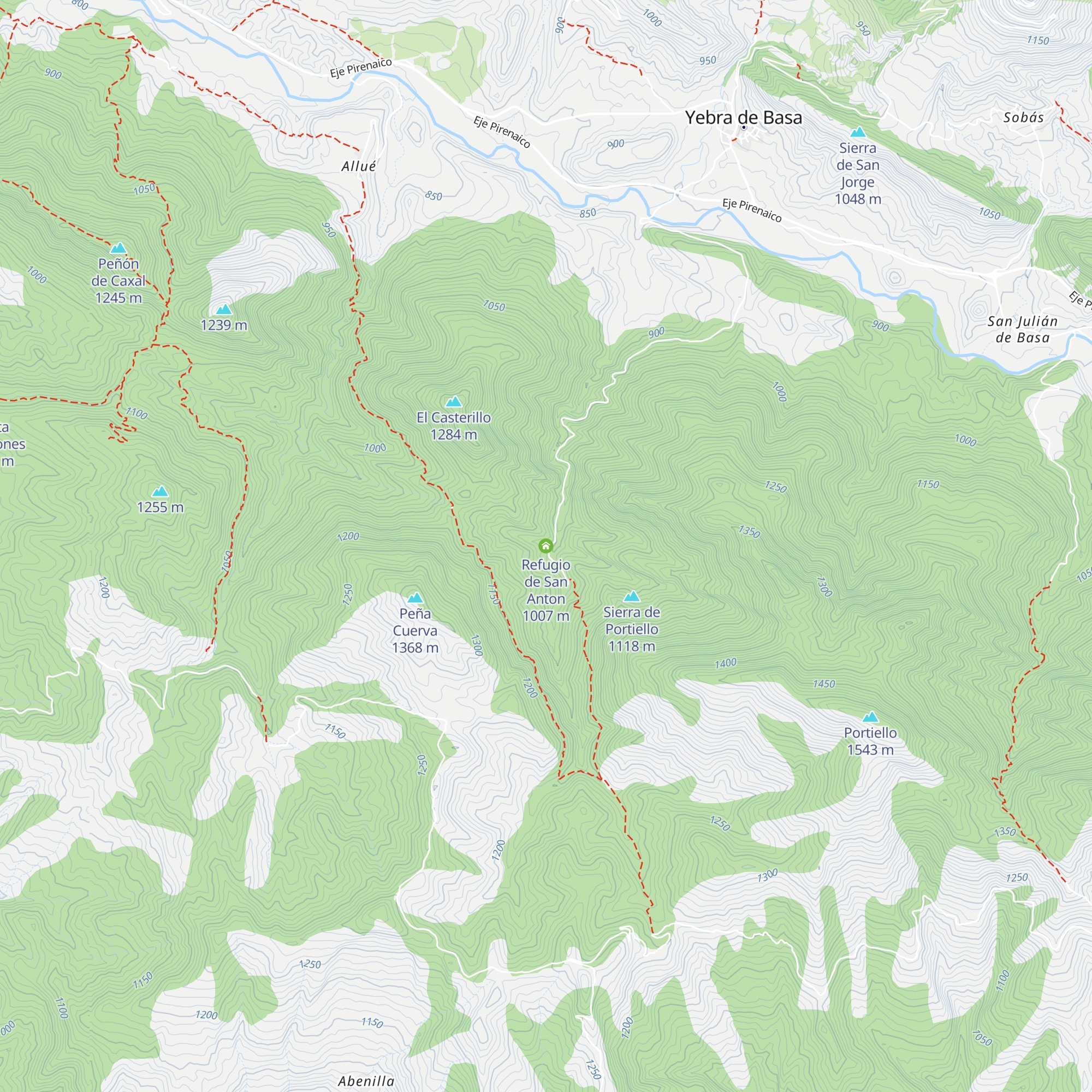 Refugio de San Anton map