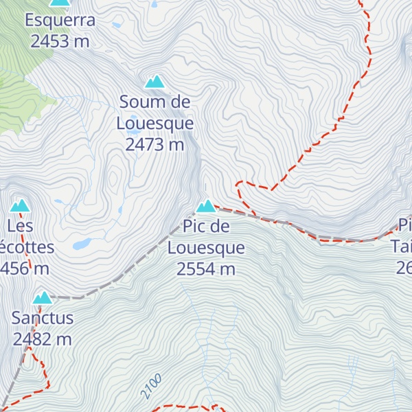 Map of Pic de Louesque