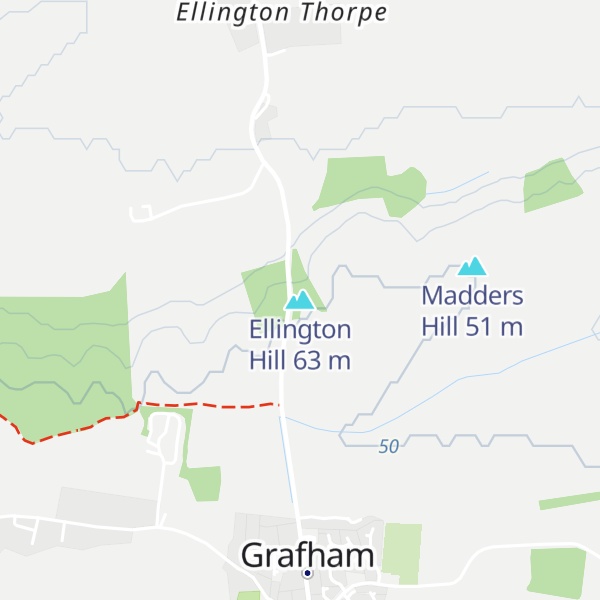 Map of Ellington Hill