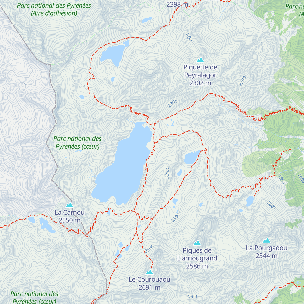 Refuge de Migouélou map