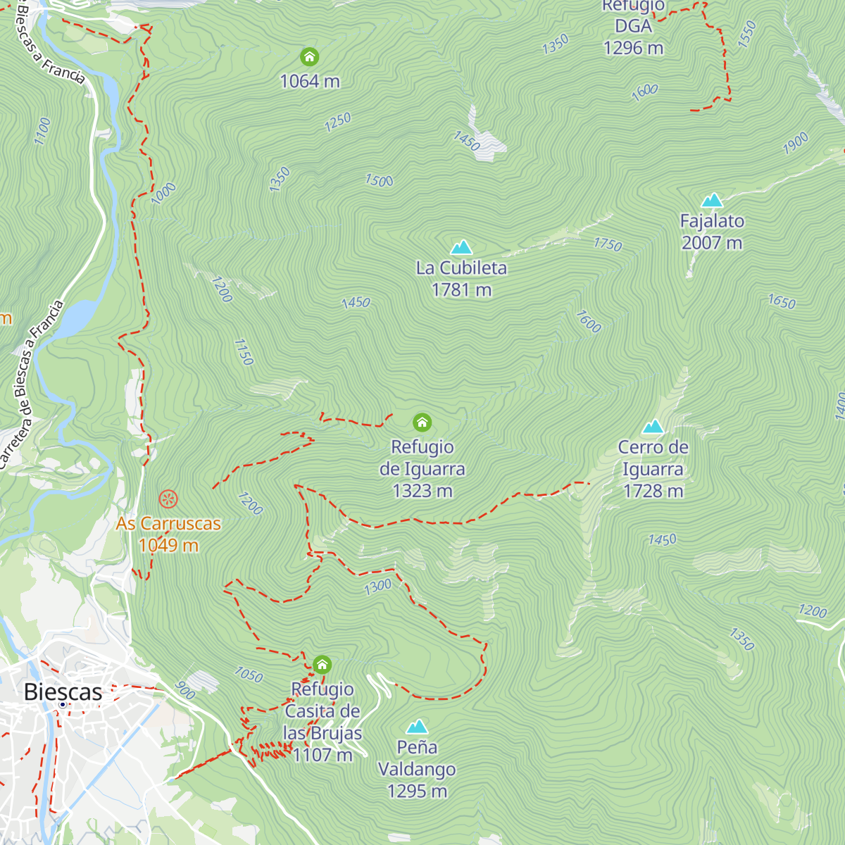 Refugio de Iguarra map