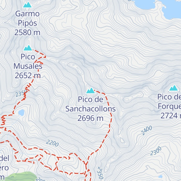 Map of Pico de Sanchacollons