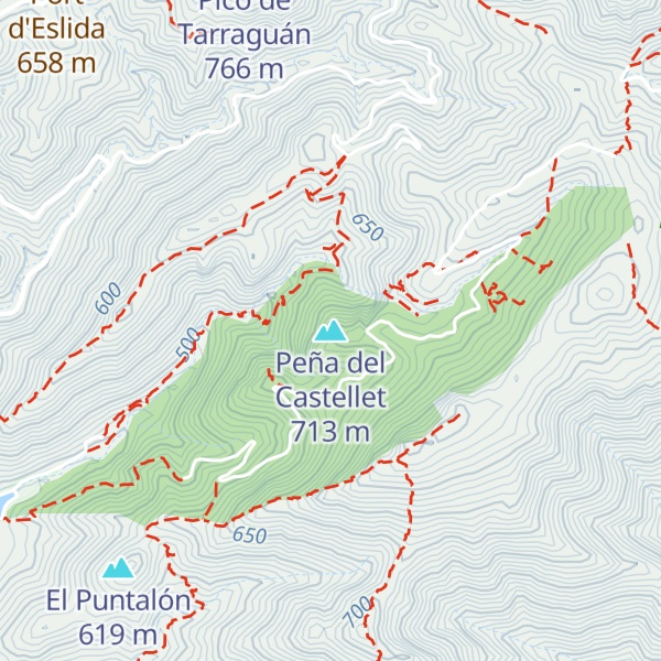 Map of Peña del Castellet