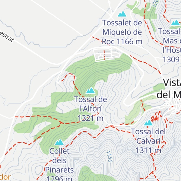 Map of Tossal de l'Alforí
