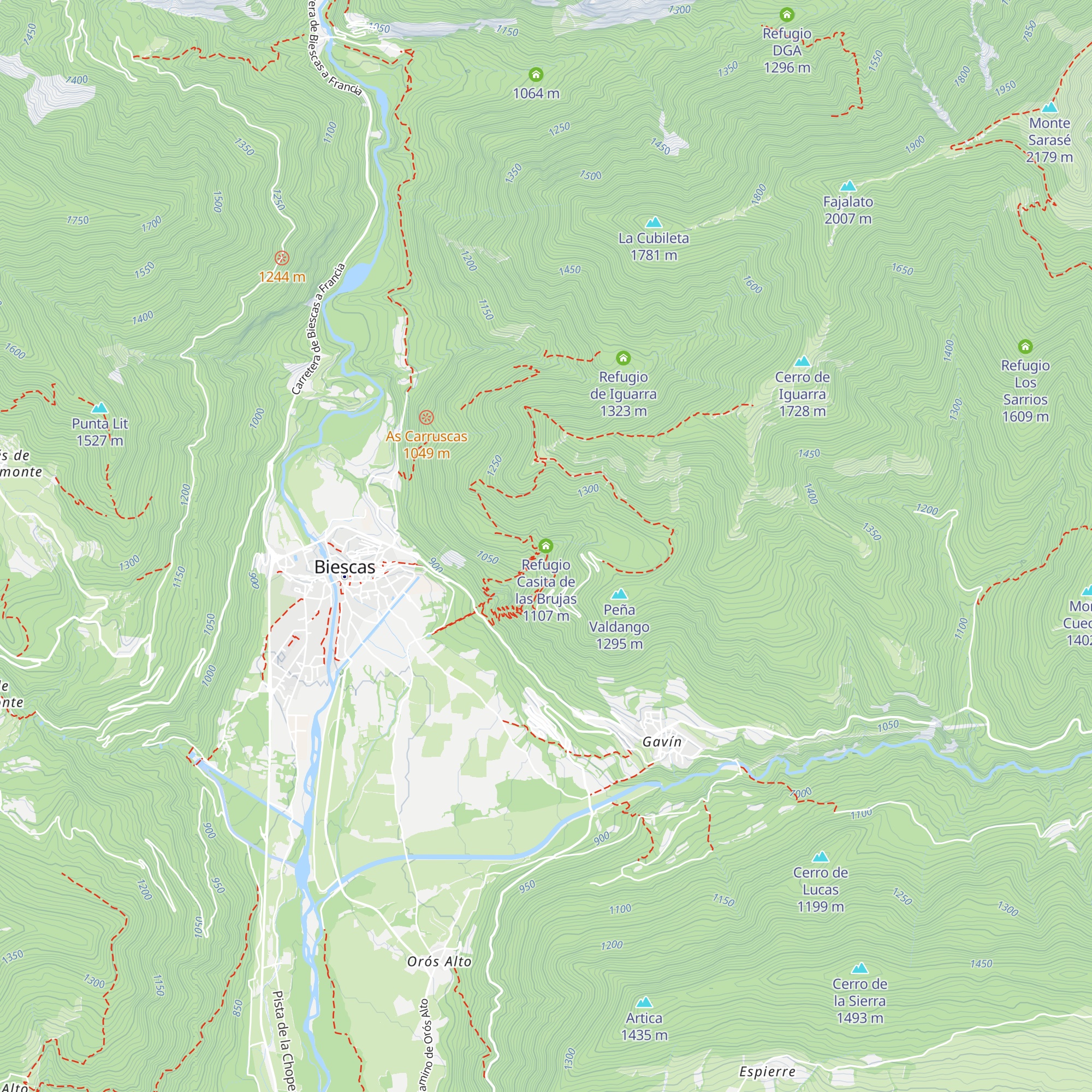 Refugio Casita de las Brujas map