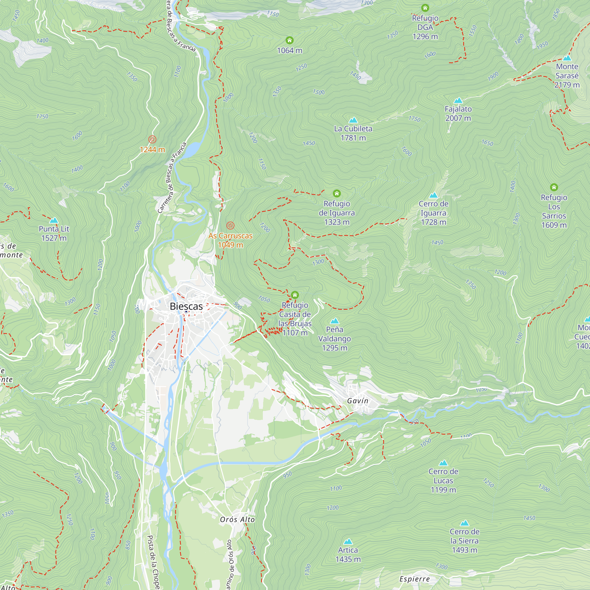 Refugio Casita de las Brujas map