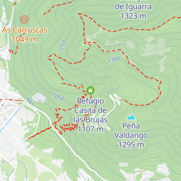 Map of Refugio Casita de las Brujas