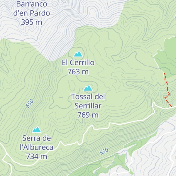 Map of Tossal del Serrillar