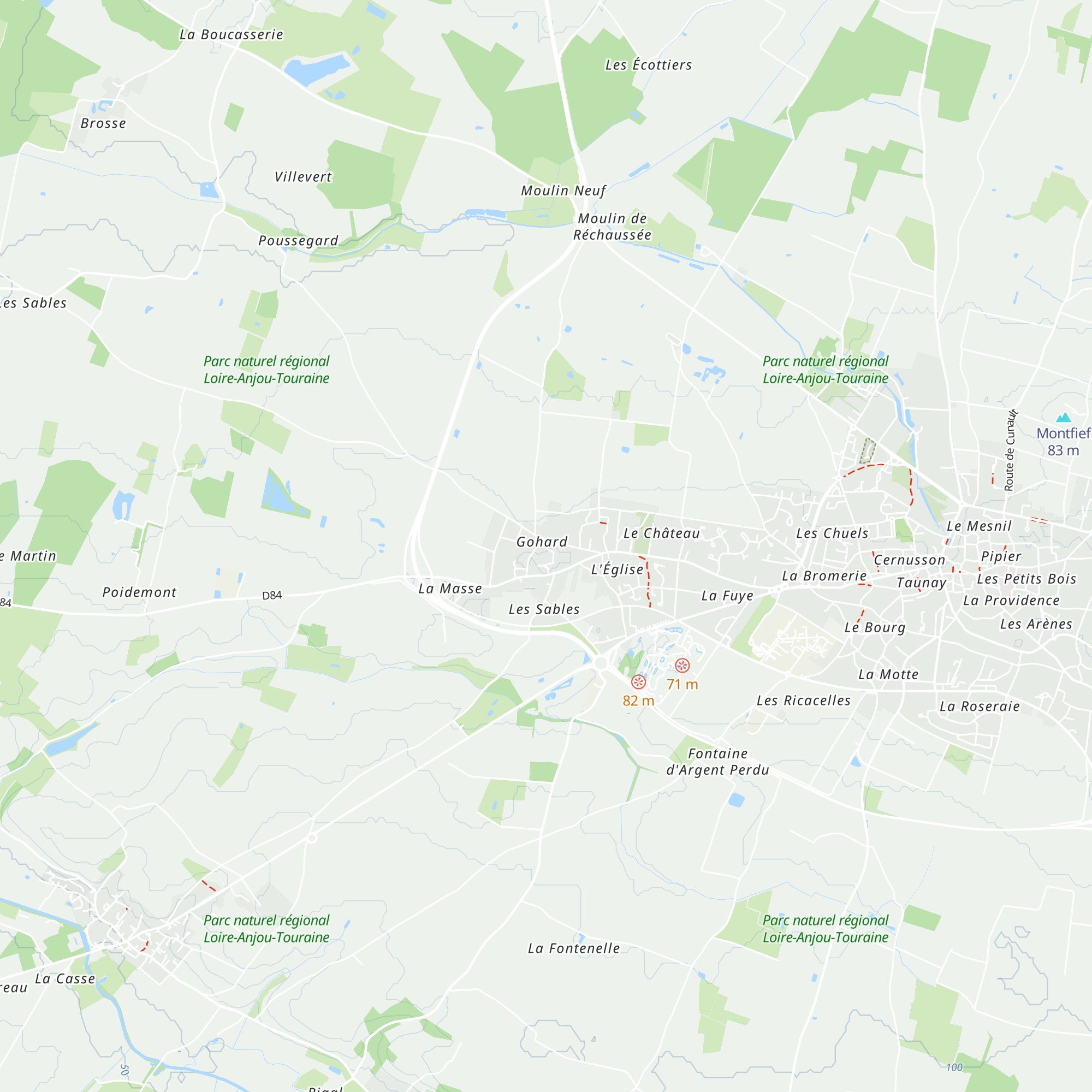 Gîte de France - La Troglo map