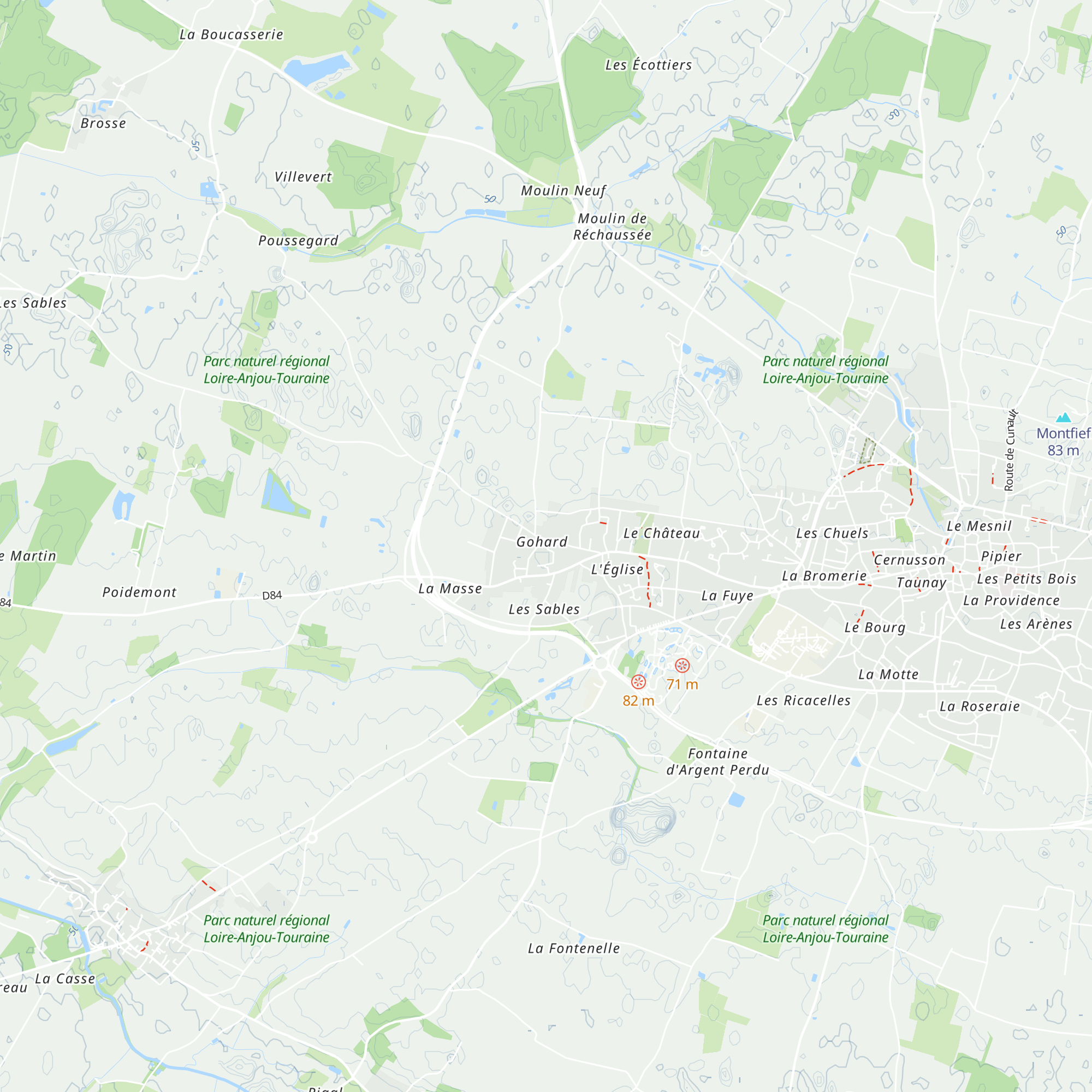 Gîte de France - La Troglo map