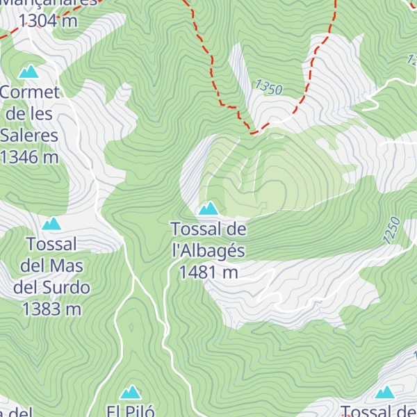 Map of Tossal de l'Albagés
