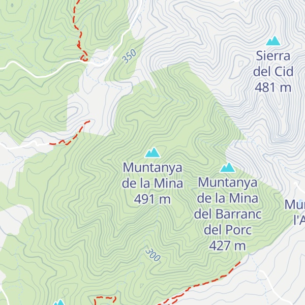Map of Muntanya de la Mina