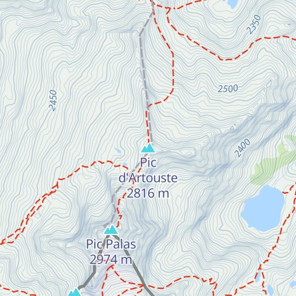 Map of Pic d'Artouste