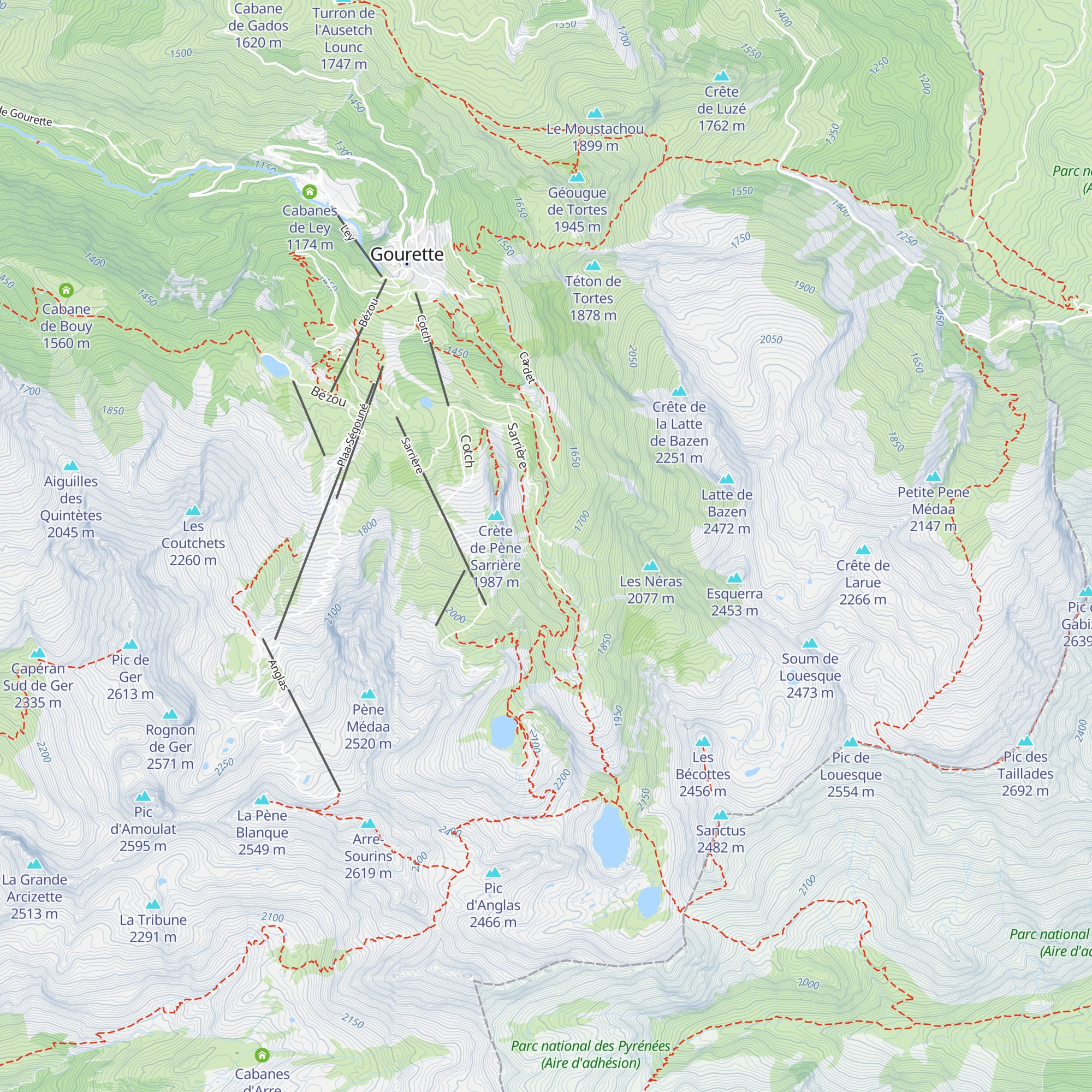 Cabane de la Coste de Goua map