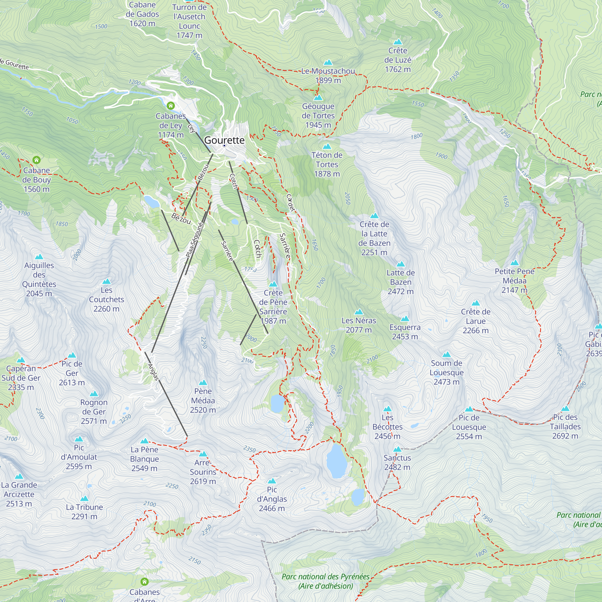 Cabane de la Coste de Goua map