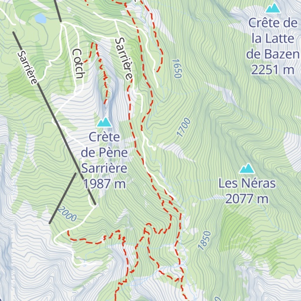Map of Cabane de la Coste de Goua