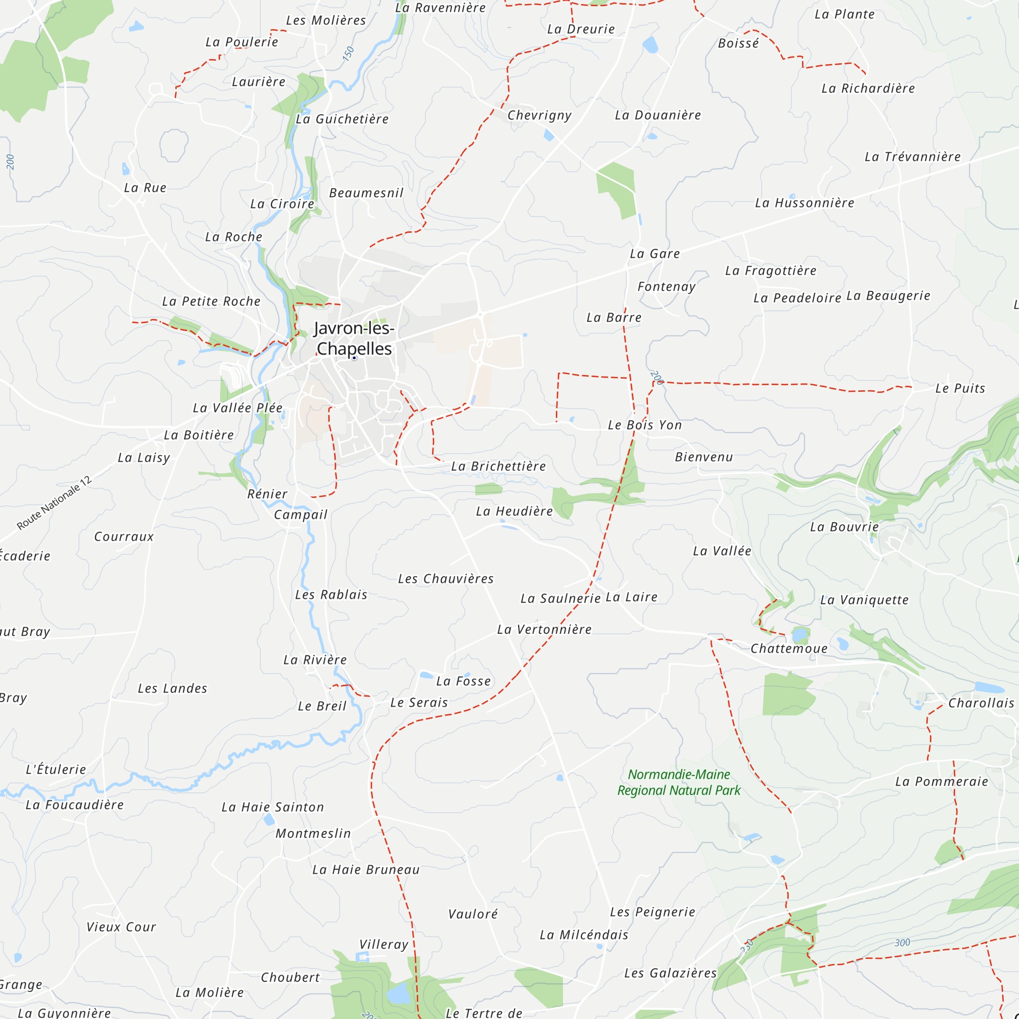 Gîte rural La Heudière map