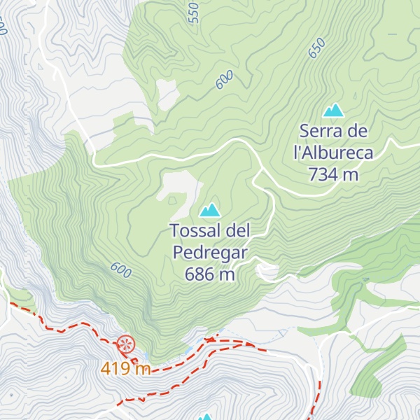Map of Tossal del Pedregar