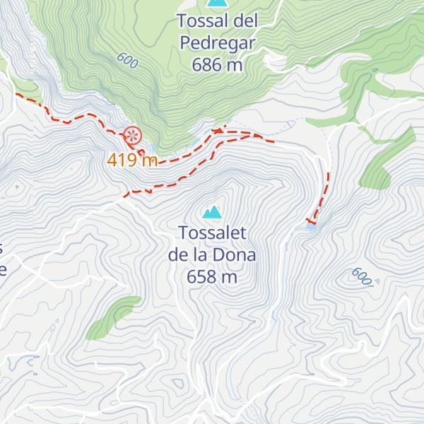 Map of Tossalet de la Dona