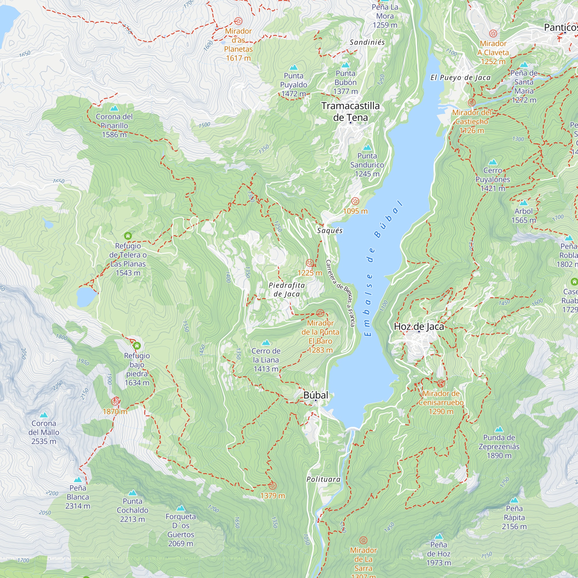 Refugio Telera map