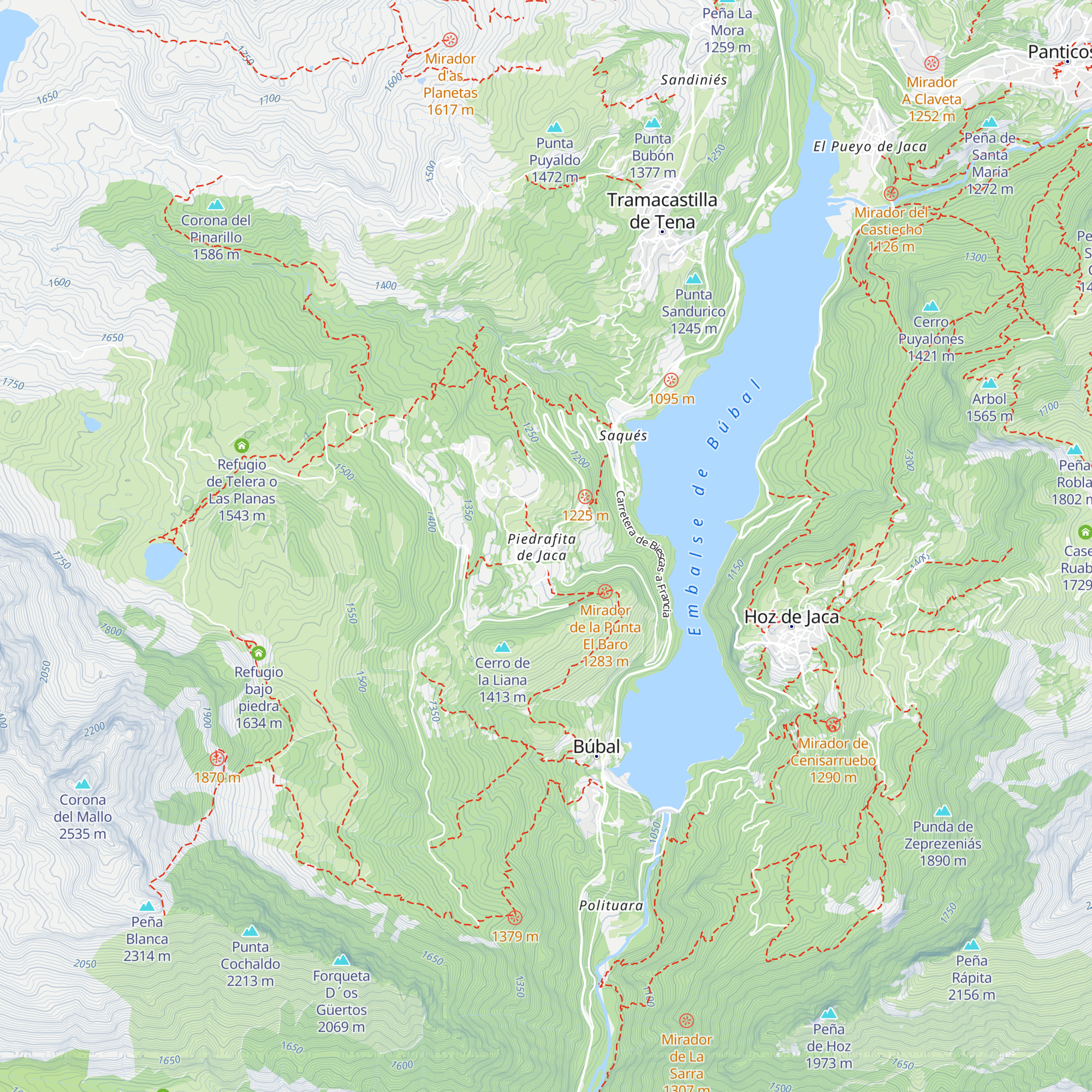 Refugio Telera map