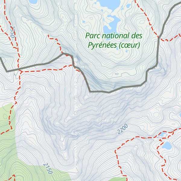 Map of Pico d'Arriel / Punta dero Saldiecho