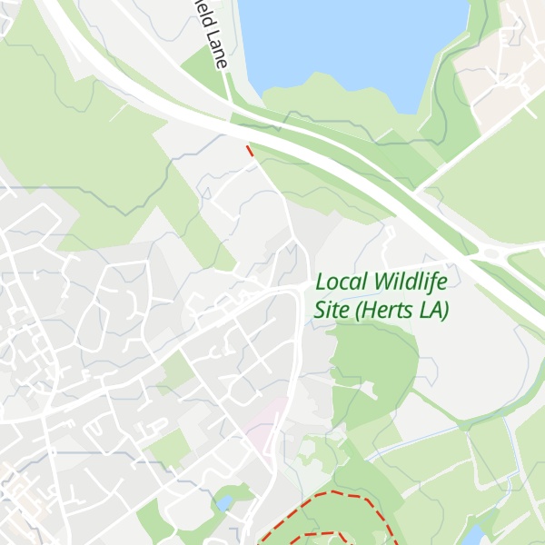 Map of Caldecote Hill