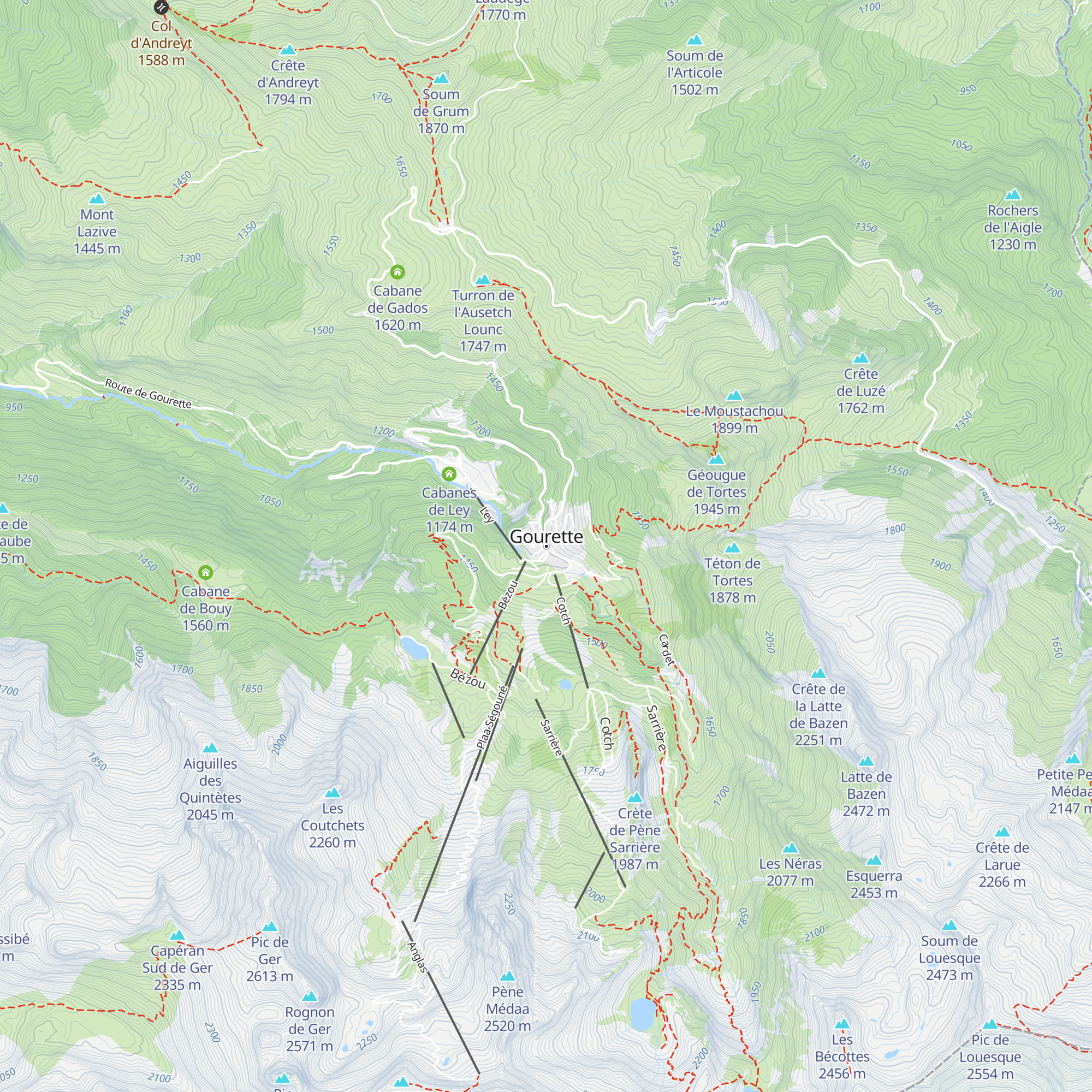 Office de Tourisme de Gourette map