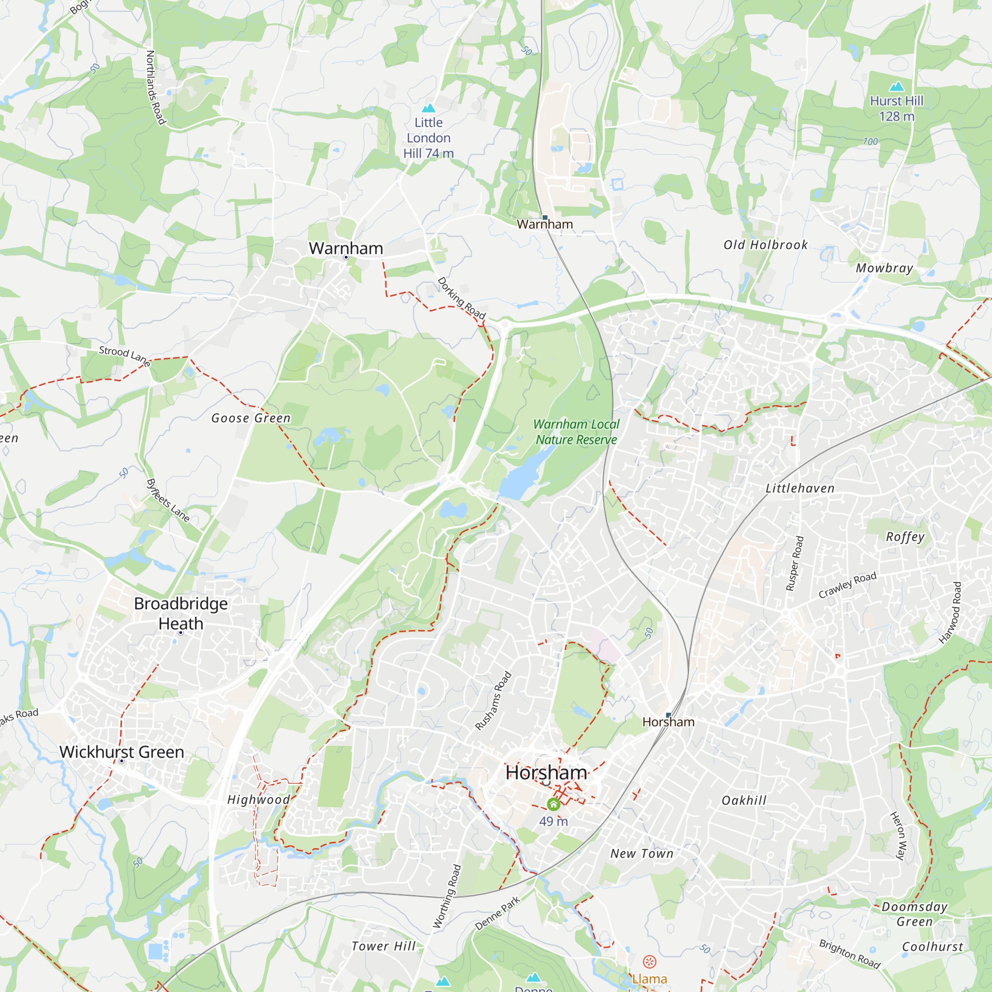 Warnham Nature Reserve Visitor Centre map