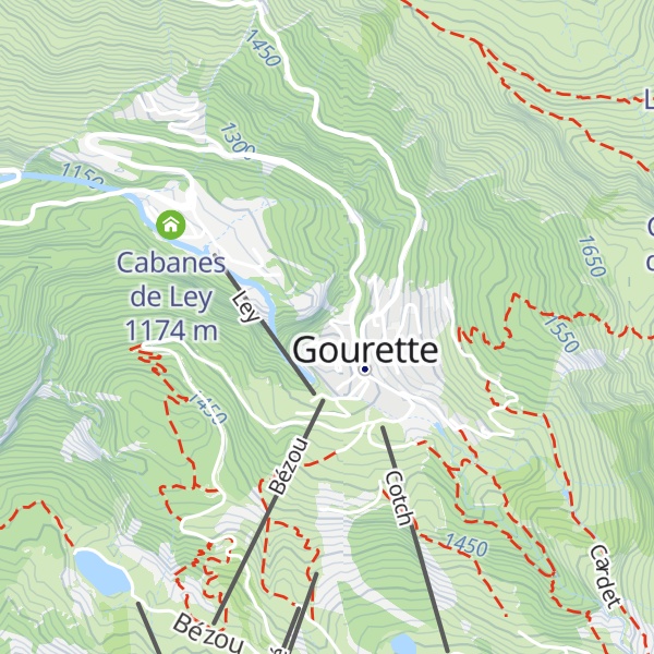 Map of Chalet-Refuge CAF de Gourette